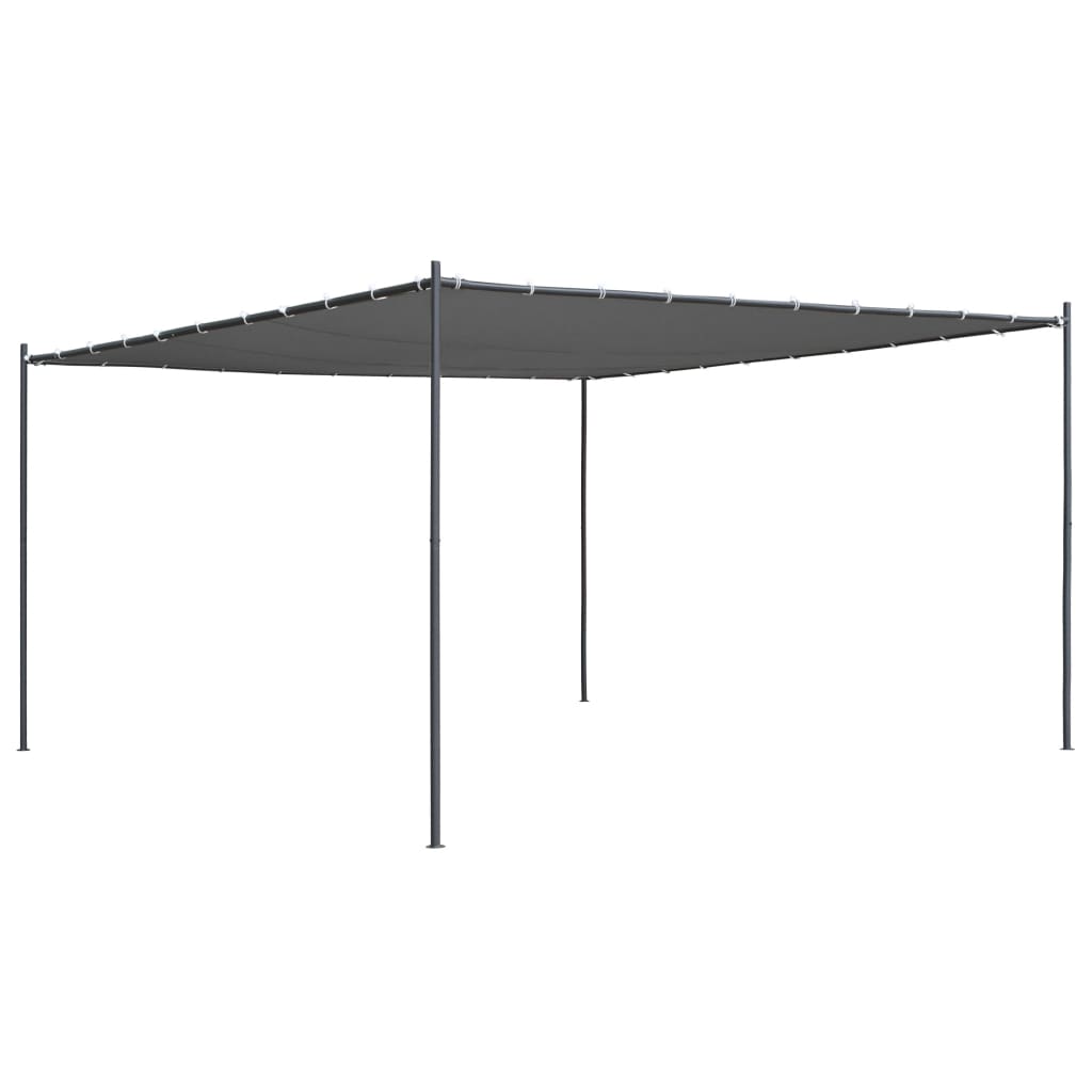  Paviljong med snedtak 400x400x264 cm antracit 180 g/m²