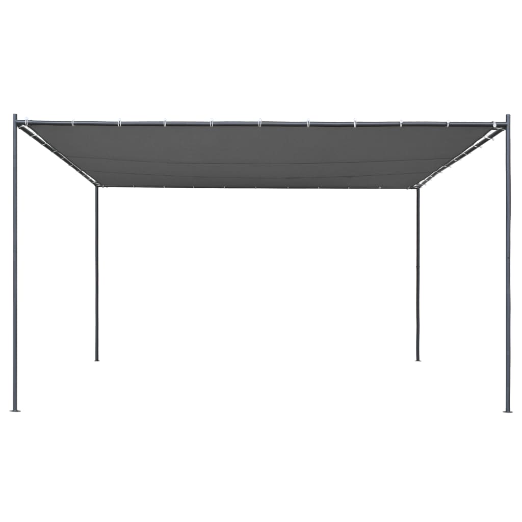  Paviljong med snedtak 400x400x264 cm antracit 180 g/m²