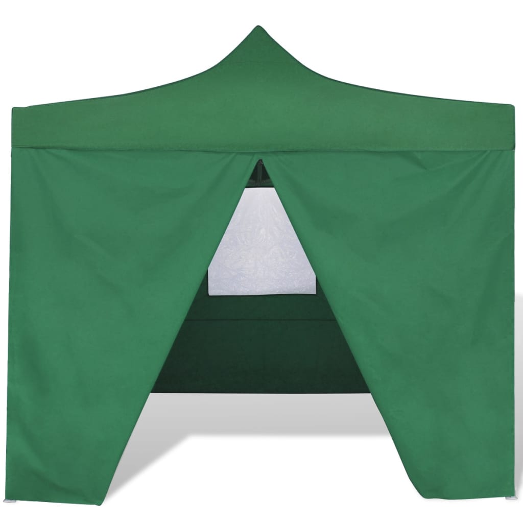  Hopfällbart tält 3 x 3 m 4 väggar grön