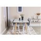 Polar Dining Table - 180*90*H75 - White / Oak, Polar Dining Chair - White Legs - Light Grey Fabric_6