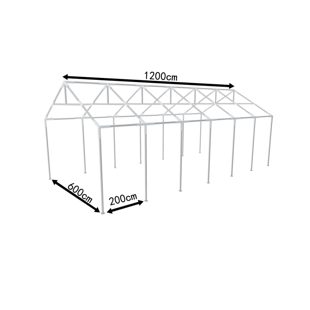 Partytält stålram 12x6m