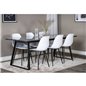 Estelle Dining Table 200*90*H76 - Black / Black, Polar Plastic Dining Chair - Black Legs / White Plastic_6