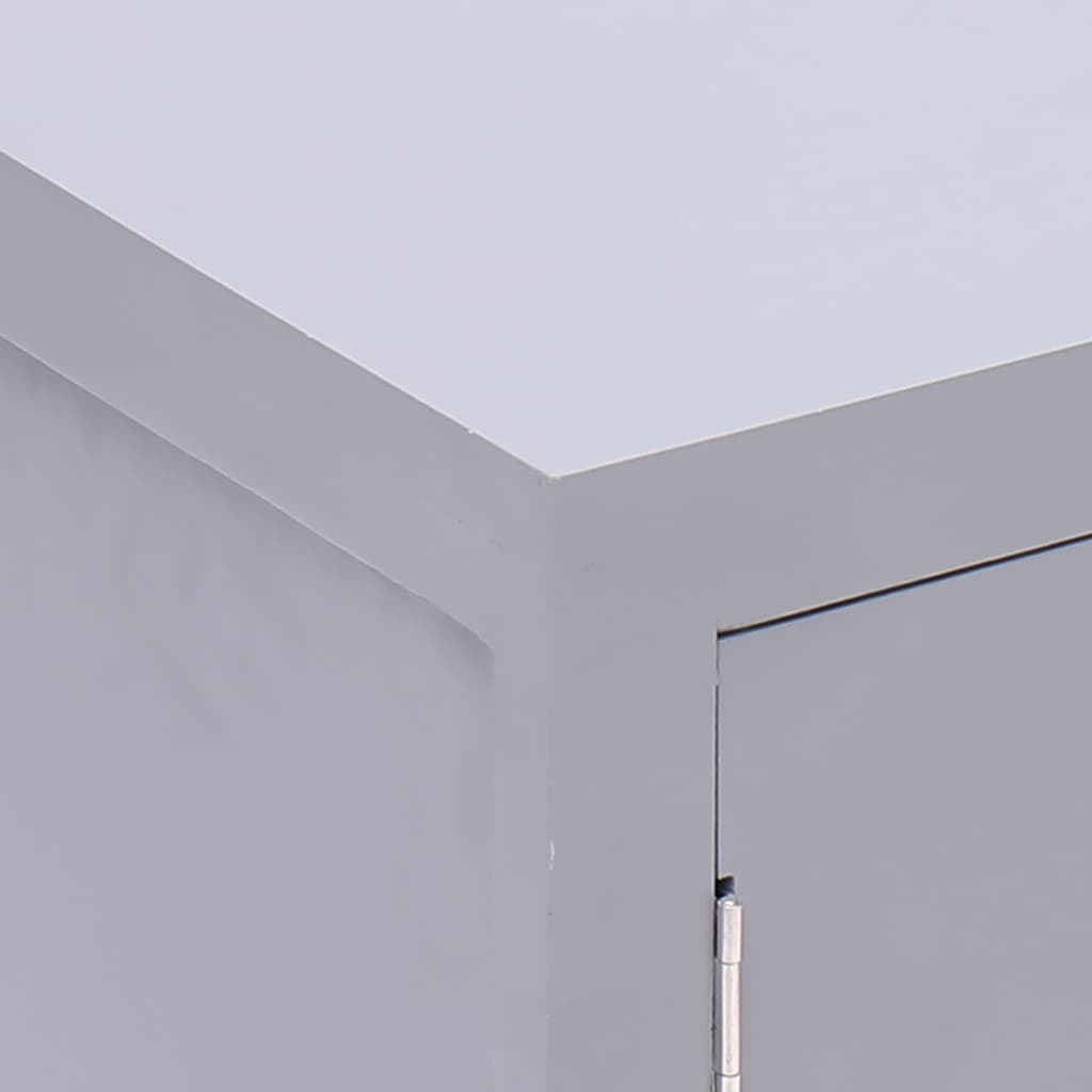  Sängbord grå 38x28x52 cm paulownia