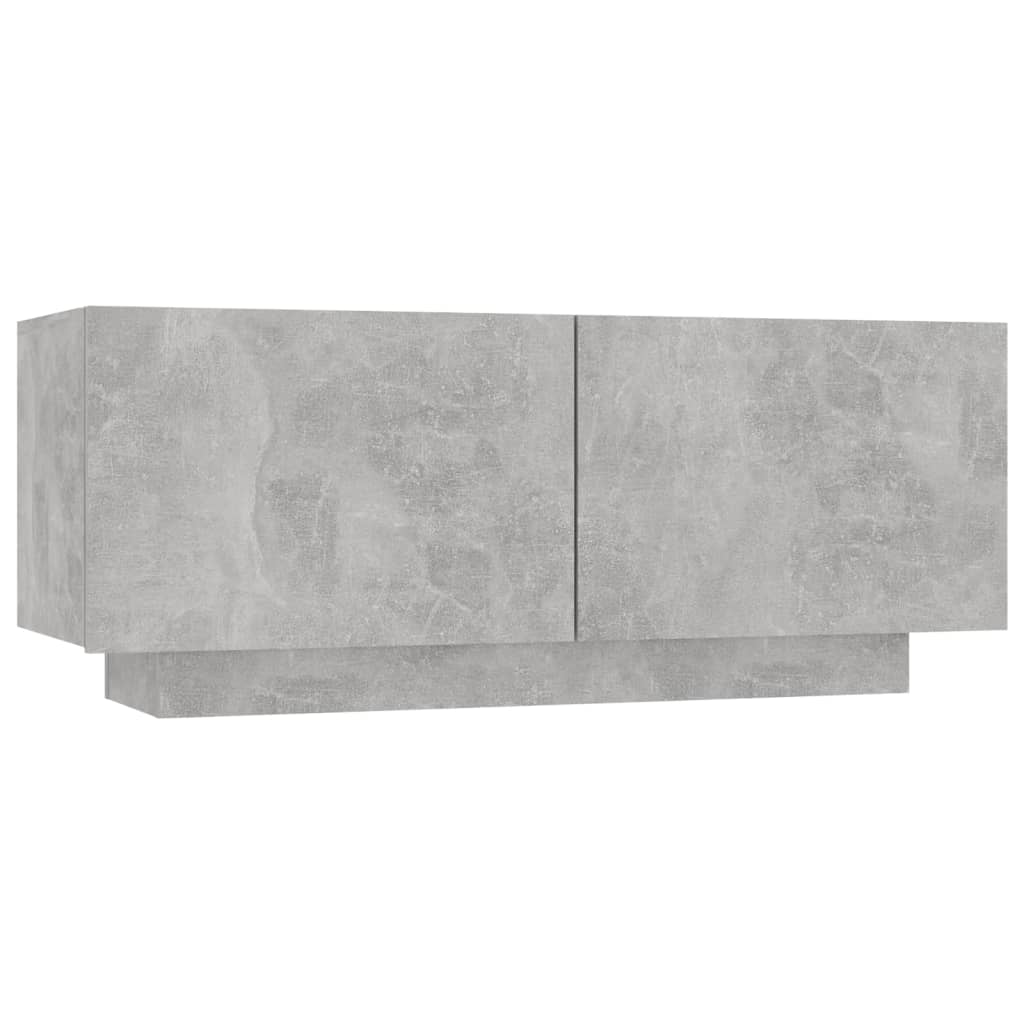  Sängbord betonggrå 100x35x40 cm spånskiva
