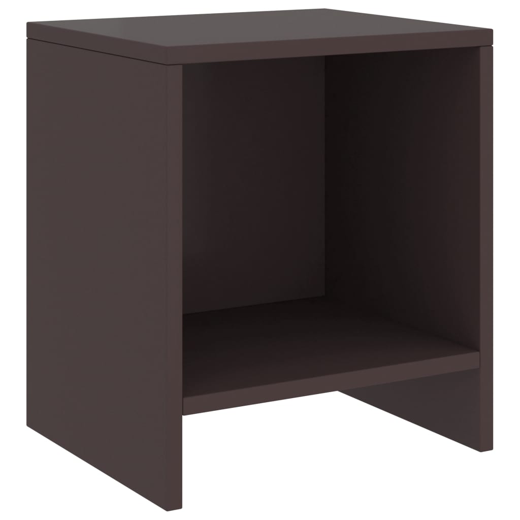  Sängbord mörkbrun 35x30x40 cm massiv furu