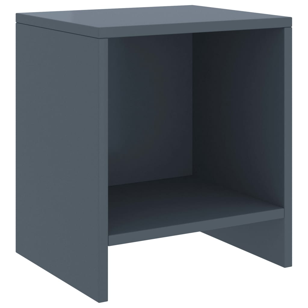  Sängbord ljusgrå 35x30x40 cm massiv furu