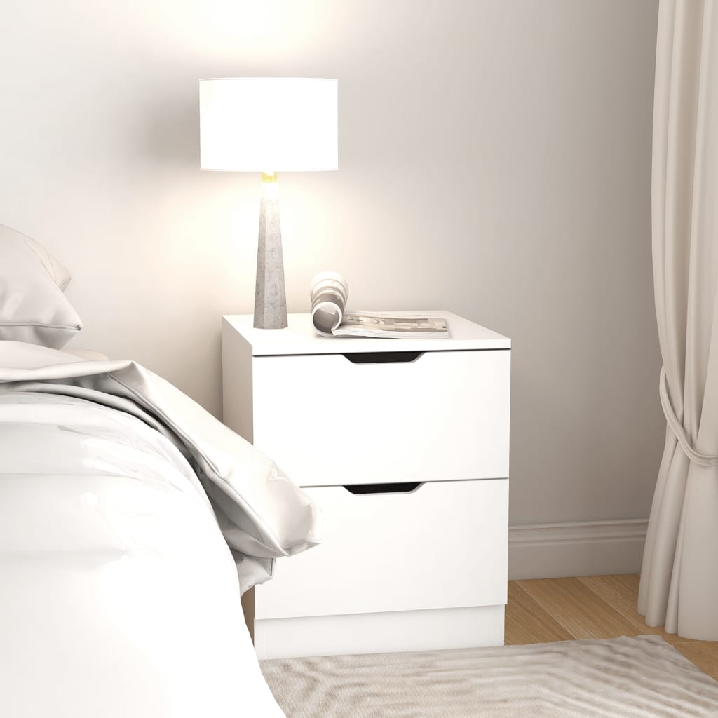  Sängbord vit 40x40x50 cm spånskiva