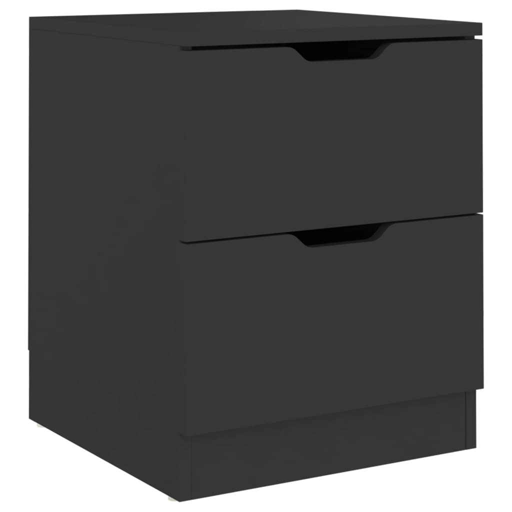  Sängbord svart 40x40x50 cm spånskiva
