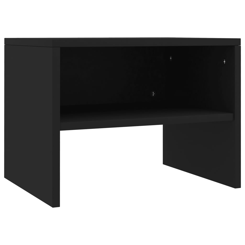  Sängbord svart 40x30x30 cm spånskiva