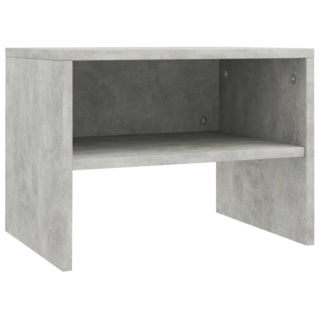  Sängbord betonggrå 40x30x30 cm spånskiva