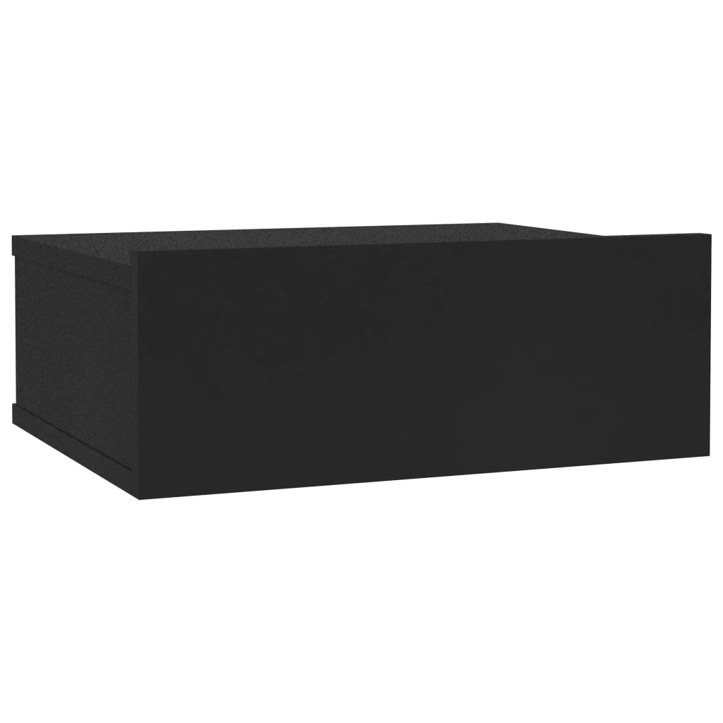 Svävande sängbord svart 40x30x15 cm spånskiva