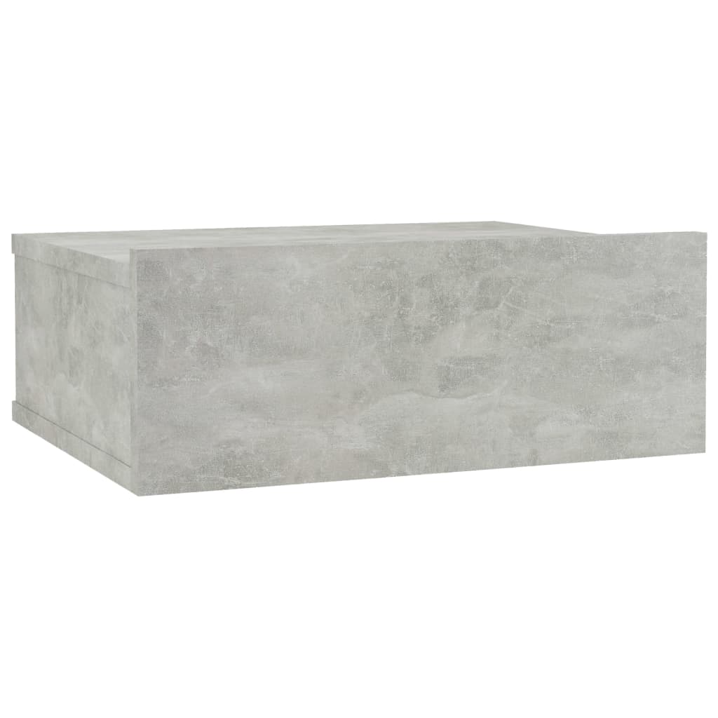  Svävande sängbord betonggrå 40x30x15 cm spånskiva