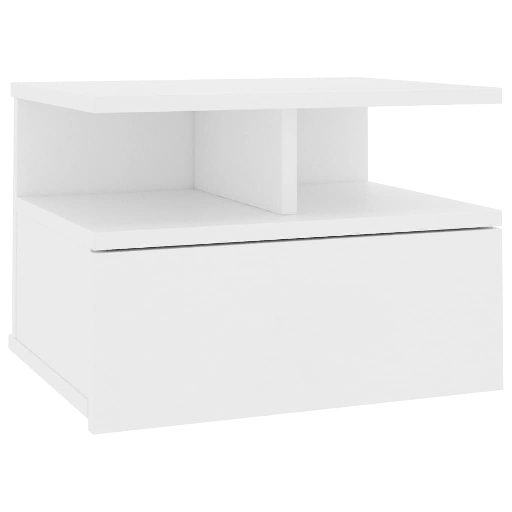  Svävande sängbord vit 40x31x27 cm spånskiva
