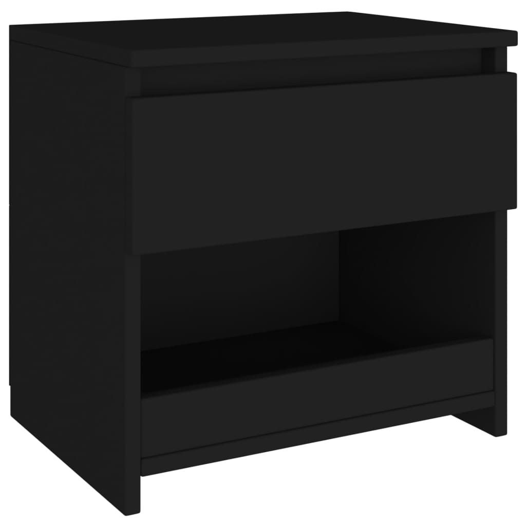  Nattduksbord svart 40x30x39 cm spånskiva