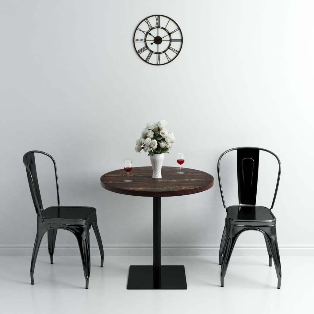  Bistrobord MDF och stål rund 80x75 cm mörk aska