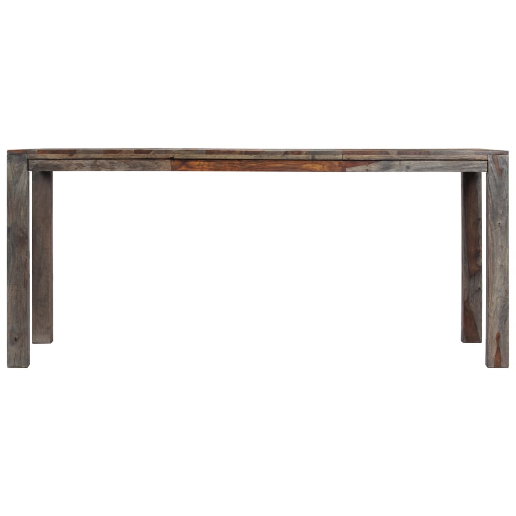  Matbord grå 180x90x76 cm massivt sheshamträ