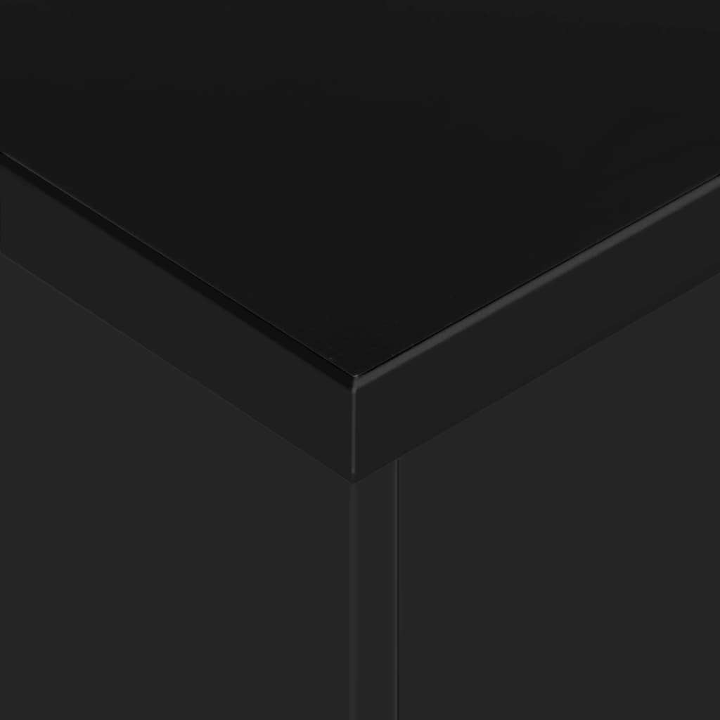 Utdragbart matbord svart högglans 175x90x75 cm