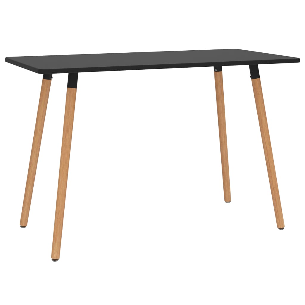  Matbord svart 120x60x75 cm metall