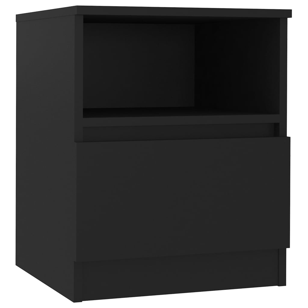  Sängbord svart 40x40x50 cm spånskiva
