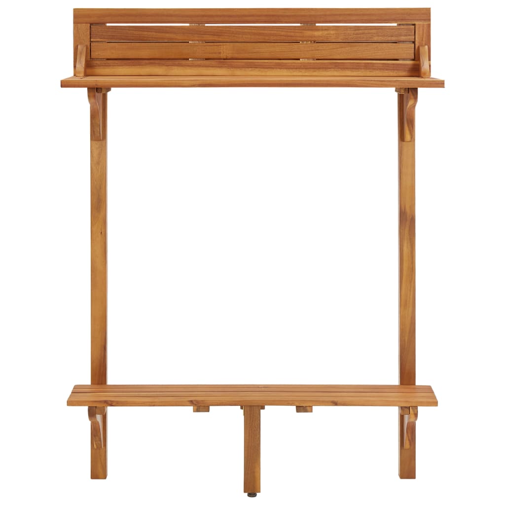  Balkongbord 90x37x122,5 cm massivt akaciaträ