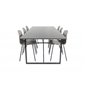 Palace Dining Table - 240*100*H75 - Black / Black, Arctic Dining Chair - Black Legs - Khaki Plastic_6