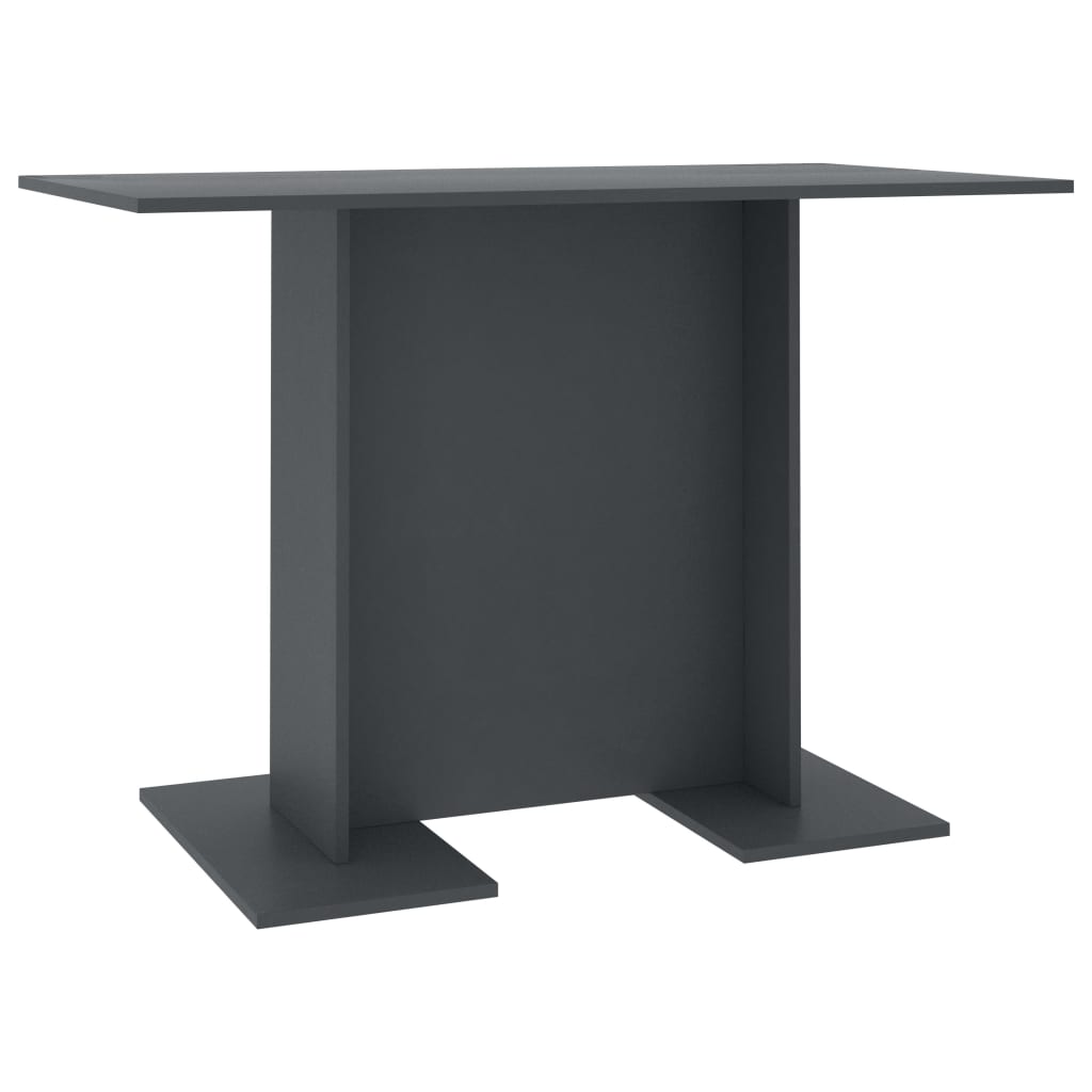  Matbord grå 110x60x75 cm spånskiva