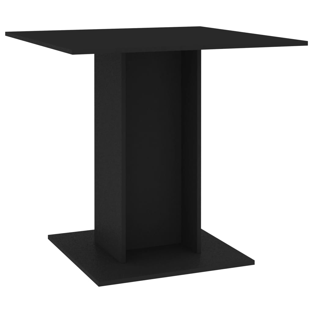  Matbord svart 80x80x75 cm spånskiva