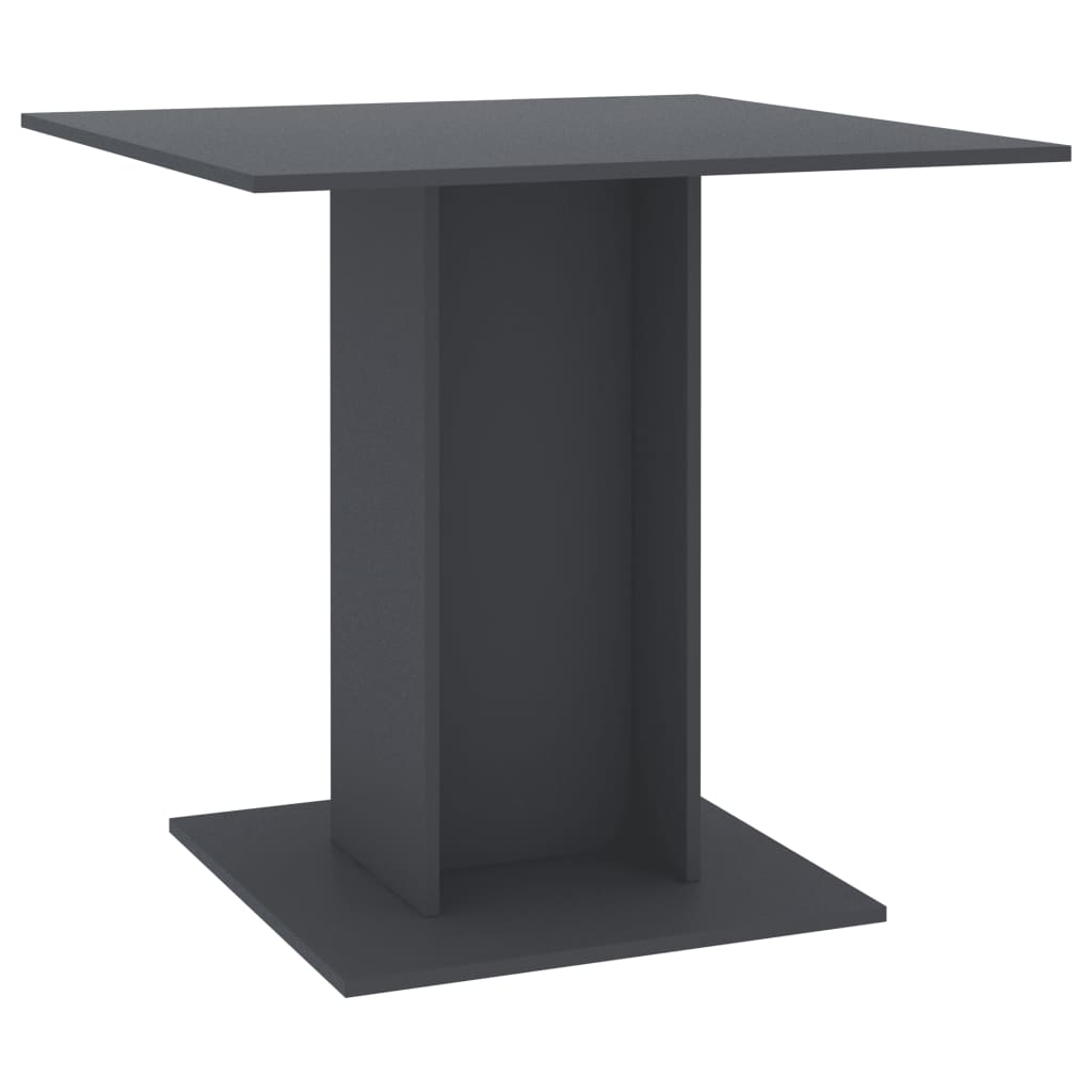  Matbord grå 80x80x75 cm spånskiva