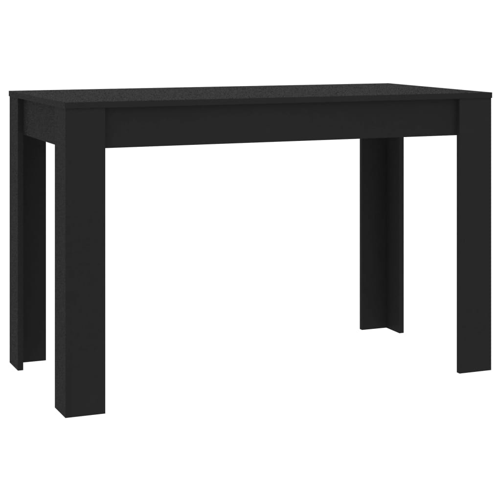  Matbord svart 120x60x76 cm spånskiva