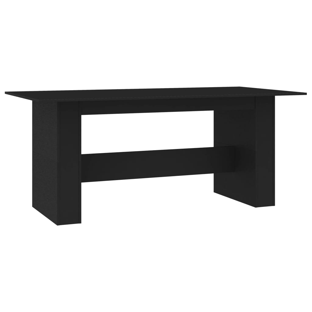  Matbord svart 180x90x76 cm spånskiva