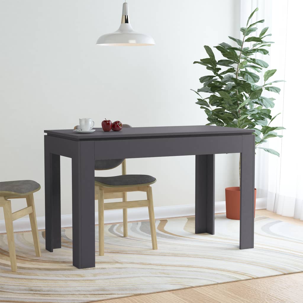  Matbord grå 120x60x76 cm spånskiva