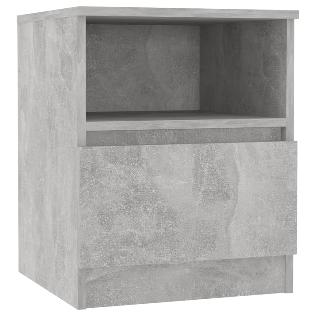  Sängbord betonggrå 40x40x50 cm spånskiva