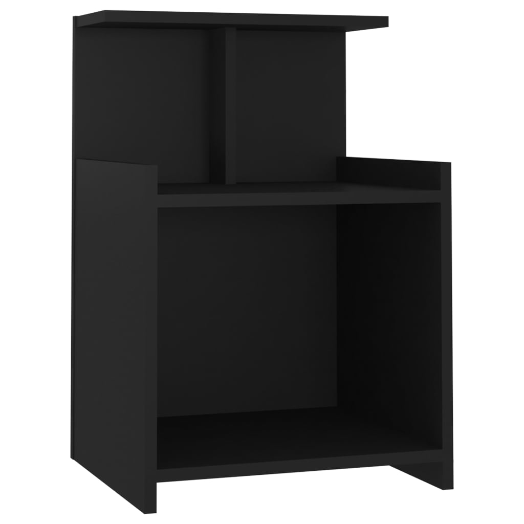  Sängbord svart 40x35x60 cm spånskiva