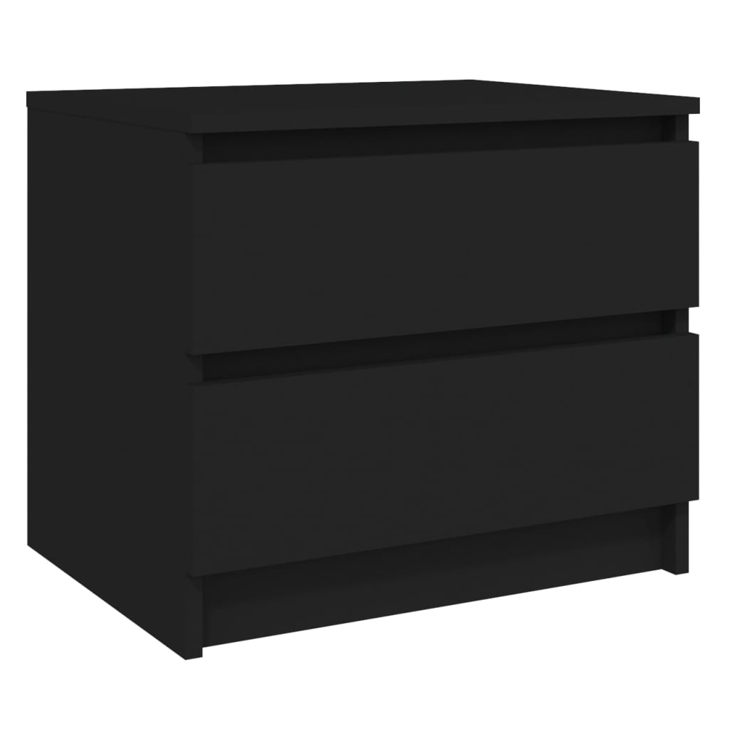  Sängbord svart 50x39x43,5 cm spånskiva