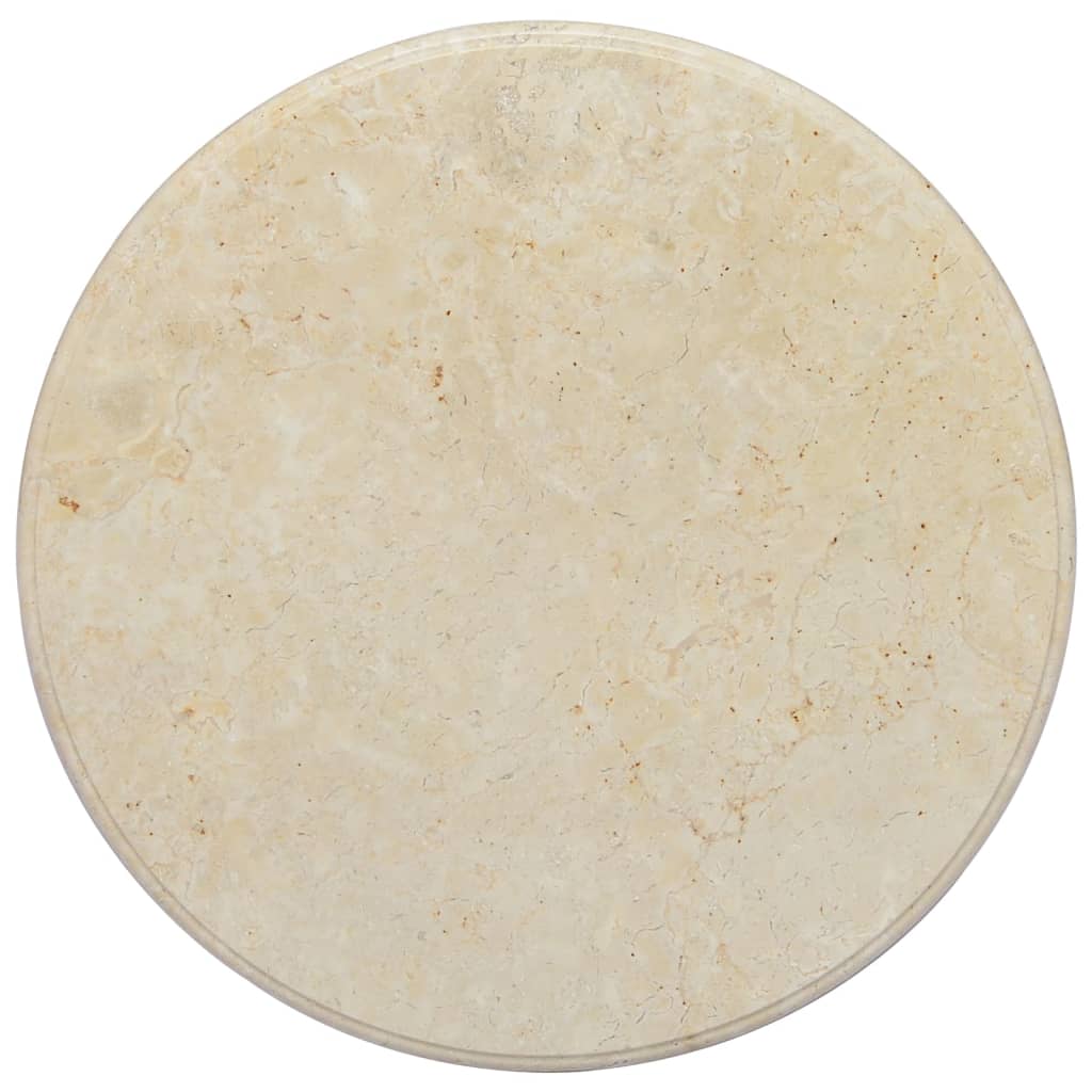  Bordsskiva gräddvit Ø60x2,5 cm marmor