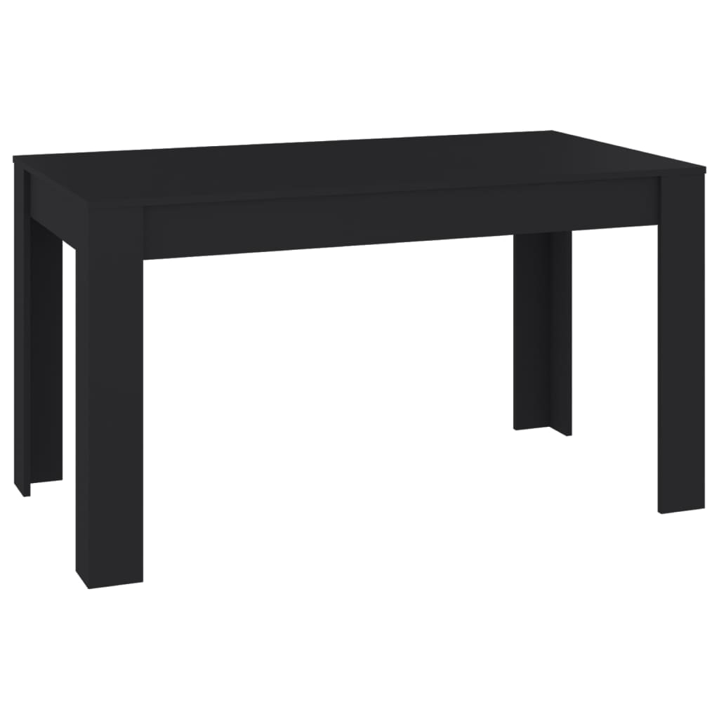  Matbord svart 140x74,5x76 cm spånskiva