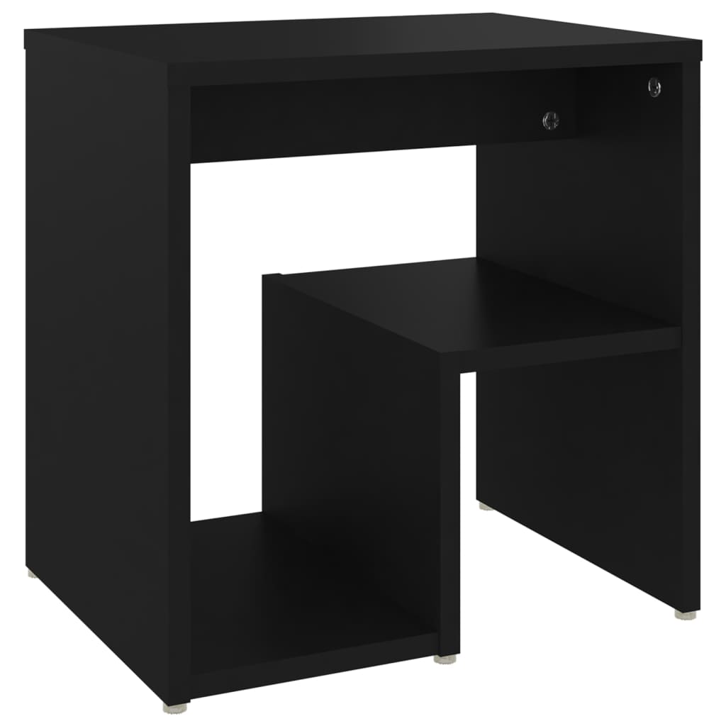  Sängbord svart 40x30x40 cm spånskiva