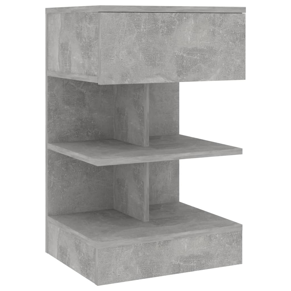  Sängbord betonggrå 40x35x65 cm spånskiva