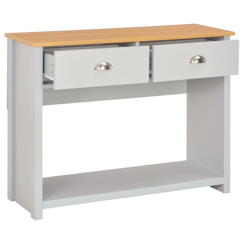  Konsolbord grå 97x35x76 cm
