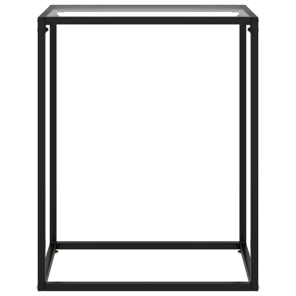  Avlastningsbord transparent 60x35x75 cm härdat glas
