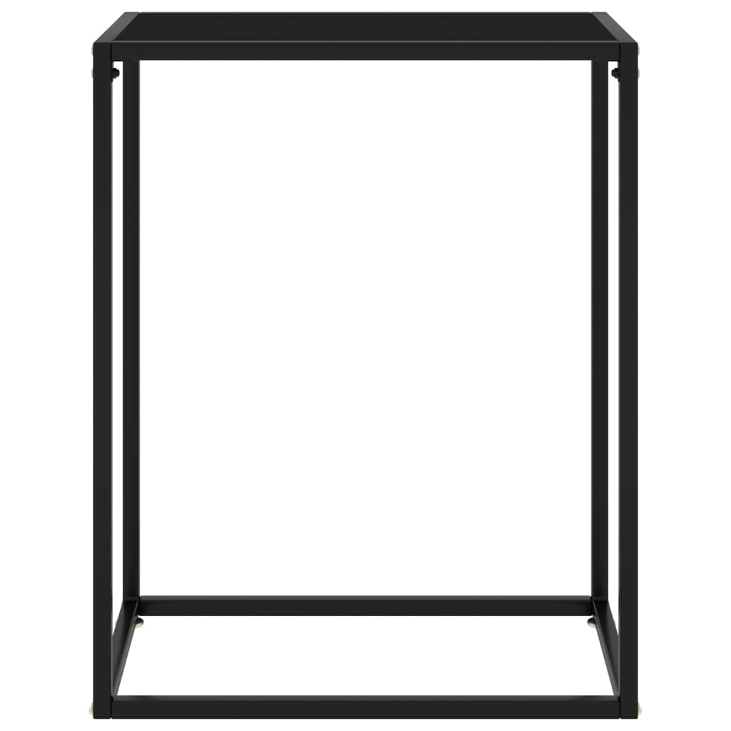  Avlastningsbord svart 60x35x75 cm härdat glas