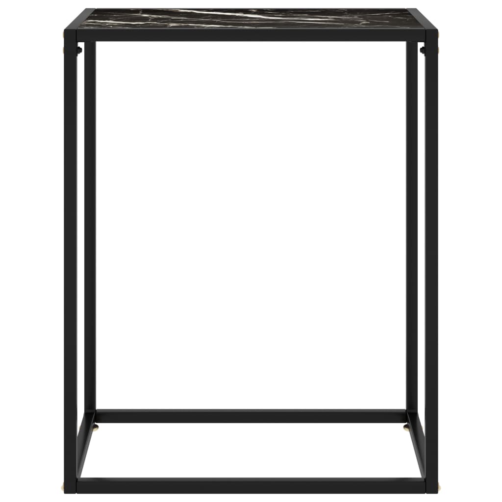  Konsolbord svart 60x35x75 cm härdat glas