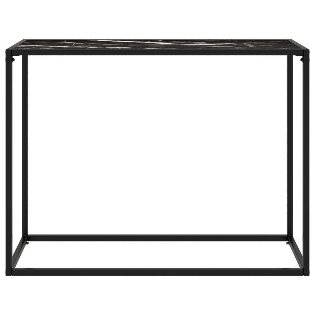  Konsolbord svart 100x35x75 cm härdat glas