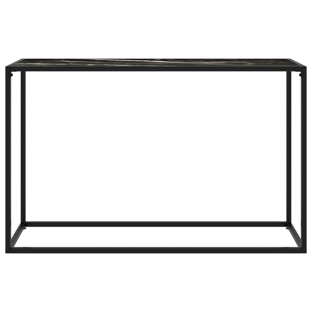  Konsolbord svart 120x35x75 cm härdat glas