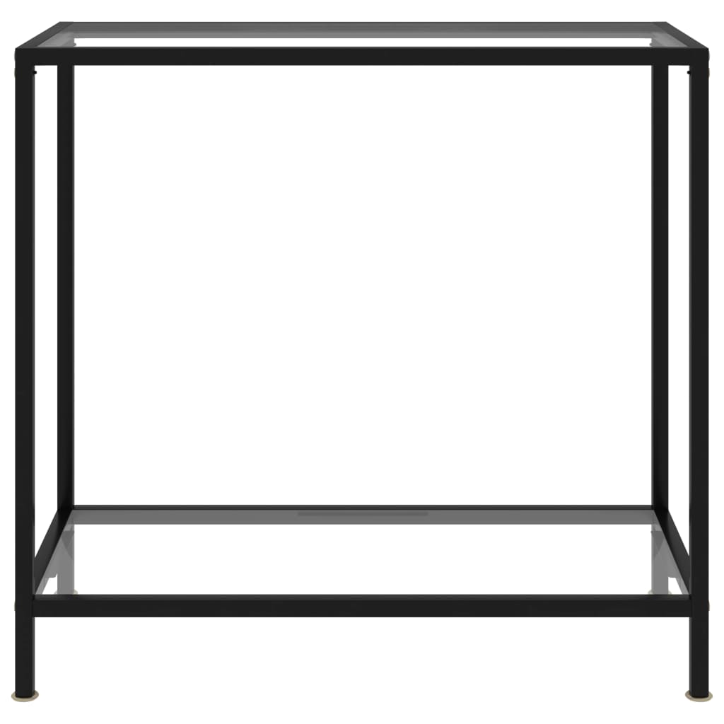  Konsolbord transparent 80x35x75 cm härdat glas