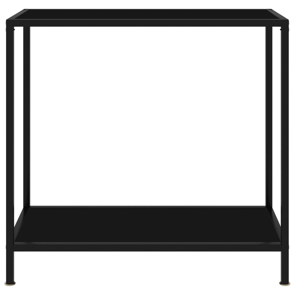  Konsolbord svart 80x35x75 cm härdat glas