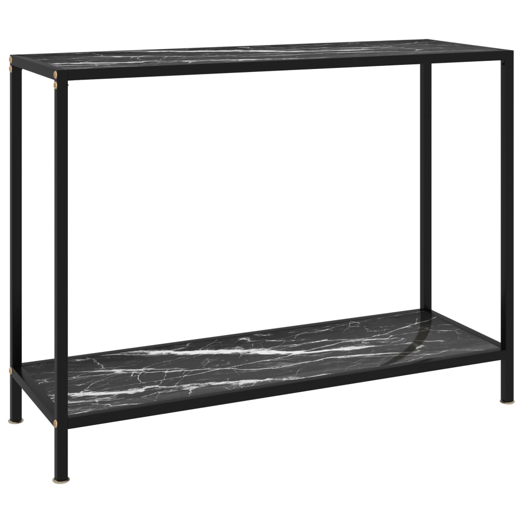  Konsolbord svart 100x35x75 cm härdat glas