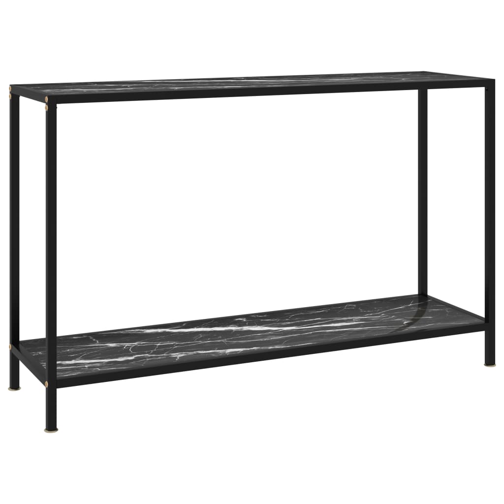  Konsolbord svart 120x35x75 cm härdat glas