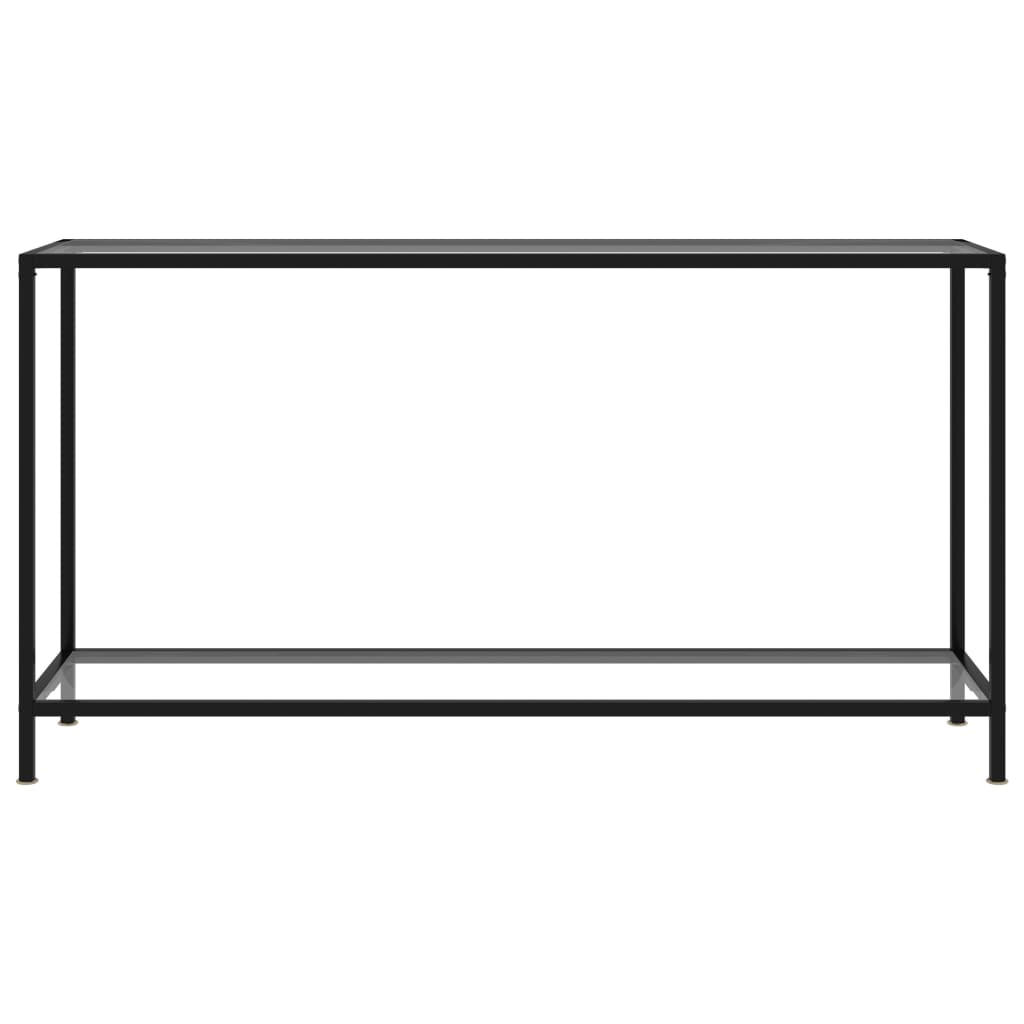  Konsolbord transparent 140x35x75 cm härdat glas