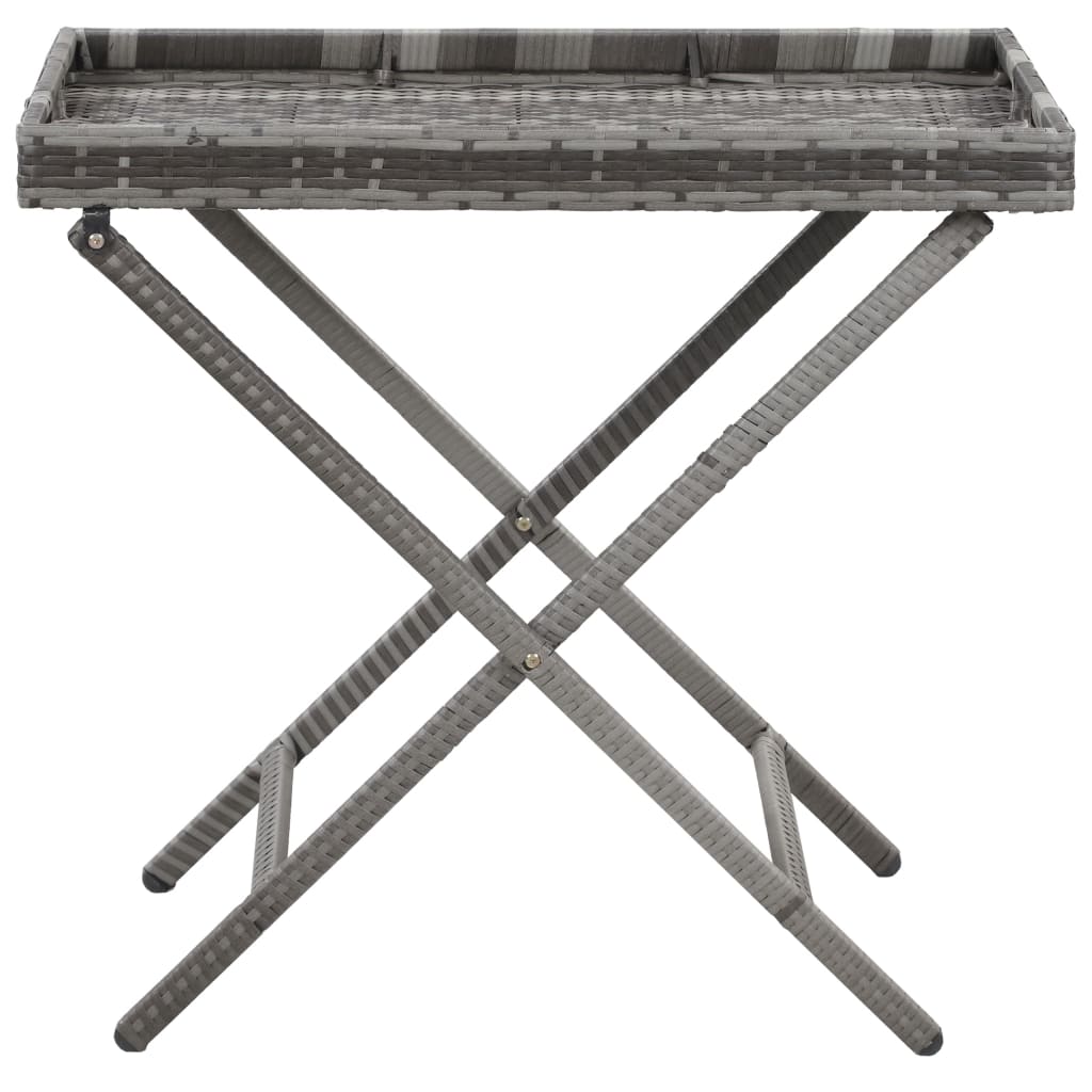  Hopfällbart bord grå 80x45x75 cm konstrotting
